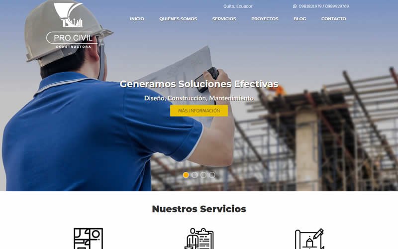 Catálogo Web de Servicios de Procivil Constructora
