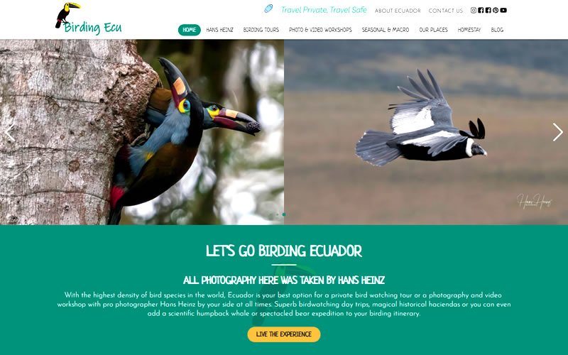 Catálogo Web de Servicios Turísticos Birding Ecuador