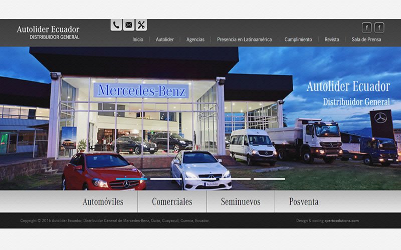 Landing page Mercedes-Benz-Ecuador