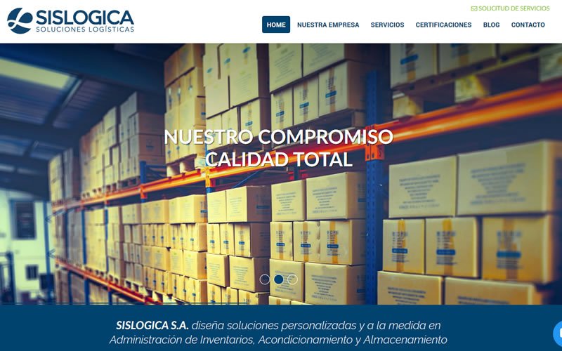 Sitio web Corporativo Sislógica S.A.
