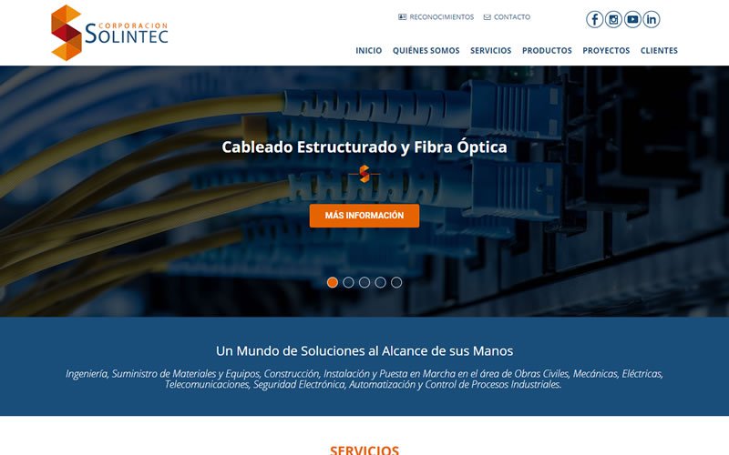 Sitio Web Corporación Solintec