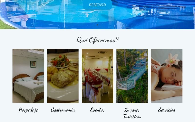 Página Web de Servicios Hoteleros y Turísticos de Hotel La Cascada