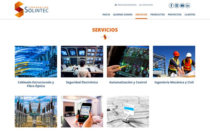 Sitio Web Corporación Solintec