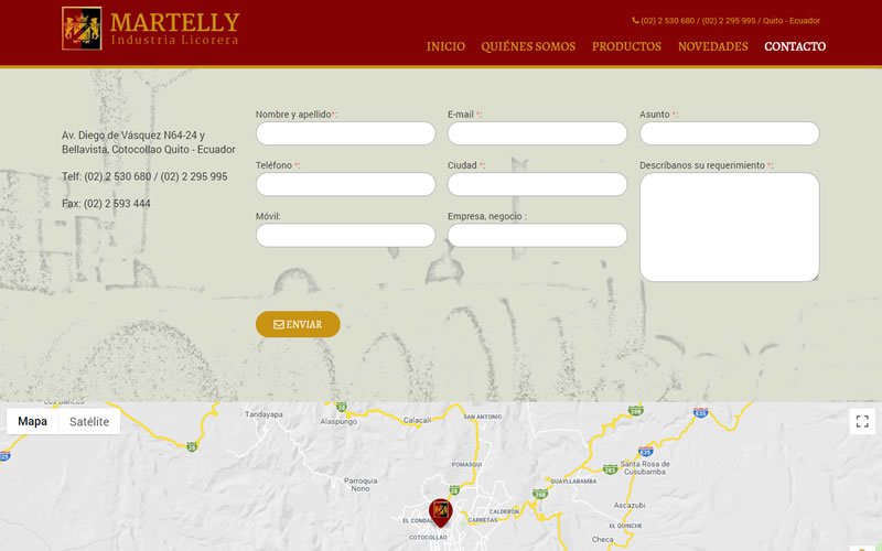 Sitio Web Industria Licorera Martelly